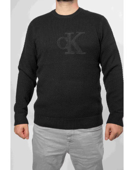 Pulover Calvin Klein cu logo brodat